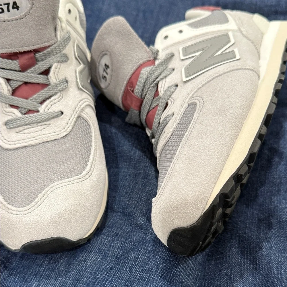 New Balance Gray and Burgundy Sneakers - Picture 4 of 7